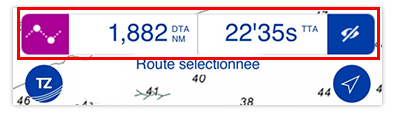 selected route indicator