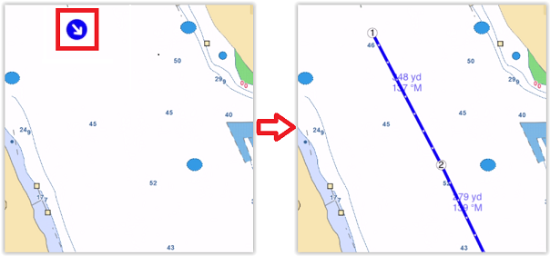 Select a route on the chart