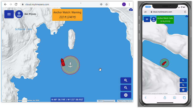 navionics anchor alarm