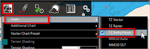 TZ BathyVision Chart Ribbon Menu 